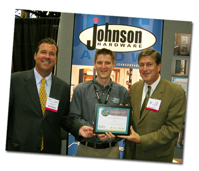 Recieving a Top 100 Award from Johnson Hardware